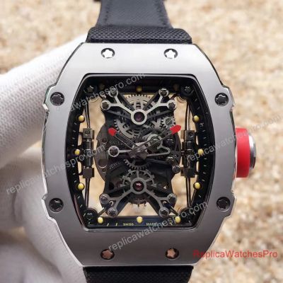 Clone Richard Mille RM 27-01 Rafael Nadal Watch SS Black Jean Style Band